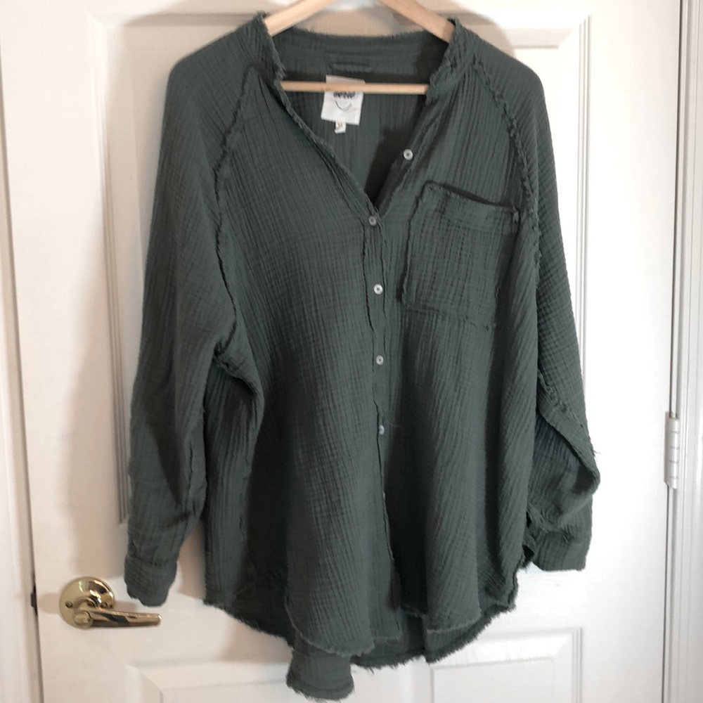 Aerie oversized button down shirt